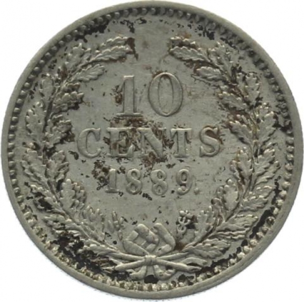 Niederlande 10 Cents 1889 - William III.